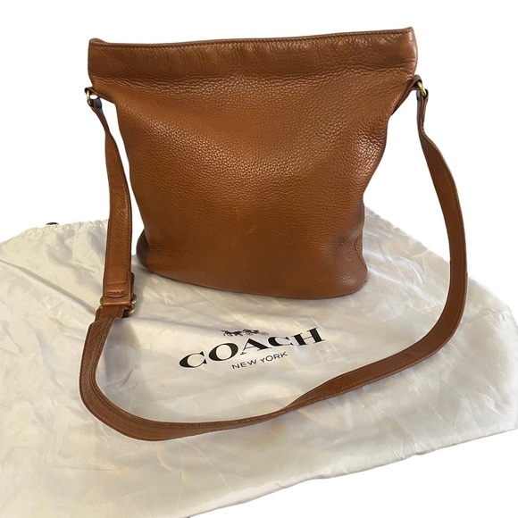 Vintage Coach  Brown Leather Crossbody Bag 6M-4906 Boho - Picture 13 of 13